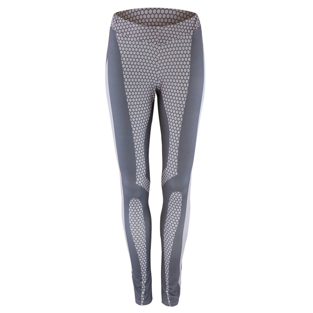 Grey Dotted Style Women Sports Legging